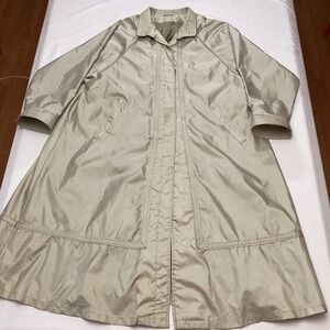 VNTG Winkelman's Women's Champagne Gold Coat Knee Length 3/4 Sleeve flaw pen mrk